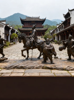 铸铜玻璃钢西游记孙悟空唐僧雕塑