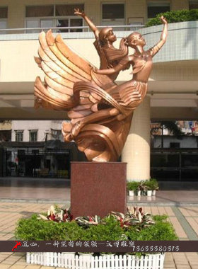 玻璃钢骑自行车运动风人物雕塑