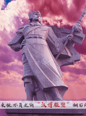 玻璃钢人像景观广场古代风仿铜