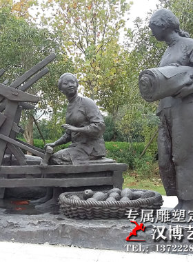 玻璃钢古代公园小区专业人物雕塑