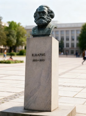 玻璃钢马克思名人西方定制仿铜