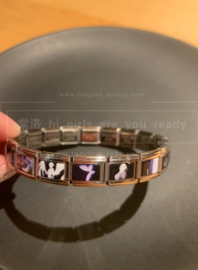 梦境蝴蝶蓝色模块手链女小众个性手镯波西米亚风手链可调节手环潮