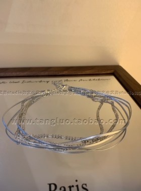 戏梦千金 多层叠戴金色链条choker颈链女细款皮革项圈修饰肩颈潮