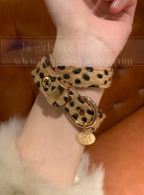 豹纹手环女甜酷辣妹风手饰亚文化