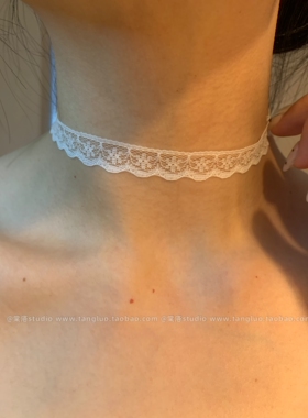 棠洛 日系超仙蕾丝choker颈链女薄纱贴肤锁骨链纯欲感项圈巨好看