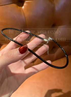 棠洛 细款亮面蛇纹choker颈链女修饰脖颈项圈小众百搭叠戴项链潮