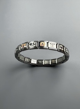 手作款 小狗合集模块手环女小众个性手镯甜酷风手饰品弹力手链潮