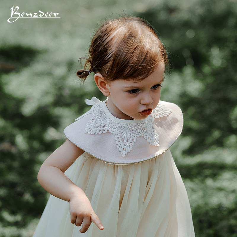 韩国benzdeer本驰鹿 婴女童口水巾婴儿围嘴宝宝礼物蕾丝围兜淑女,淘宝优惠券,粉丝福利购,淘宝优惠卷