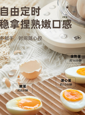 小熊304不锈钢可预约定时煮蛋器