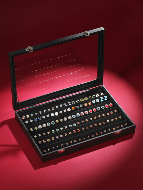 2025 new earring storage box jewelry box large capacity