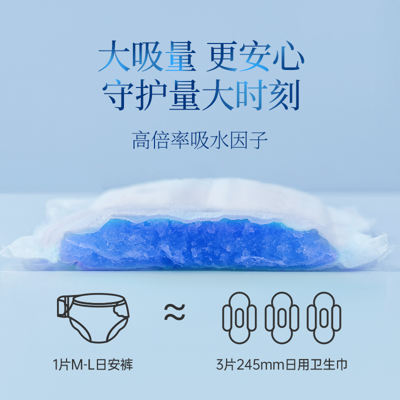 妇炎洁早安裤魔术贴日用安睡裤抑菌薄无痕瞬吸防漏日安裤官方正品