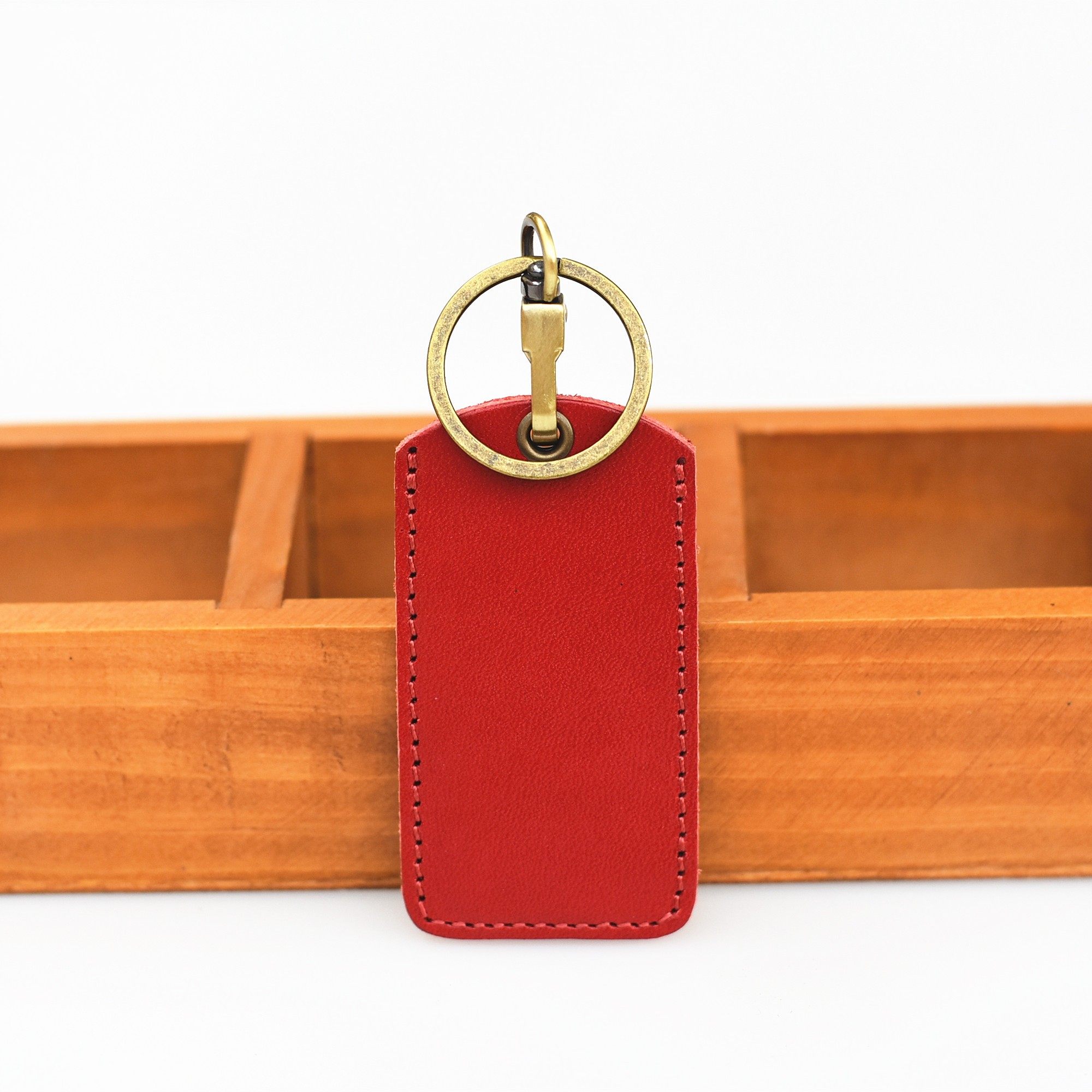 Genuine first-layer cowhide mini card holder for bus access card