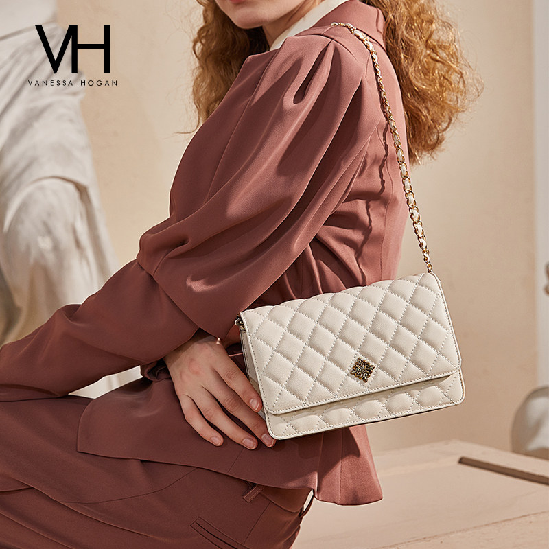 vh 2021新款简约设计秋冬链条斜挎包 vanessahogan女士包袋
