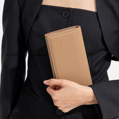 VH女包吉吉钱包真皮长款钱包便携卡包头层牛皮手拿包包质感皮夹包 - 图2