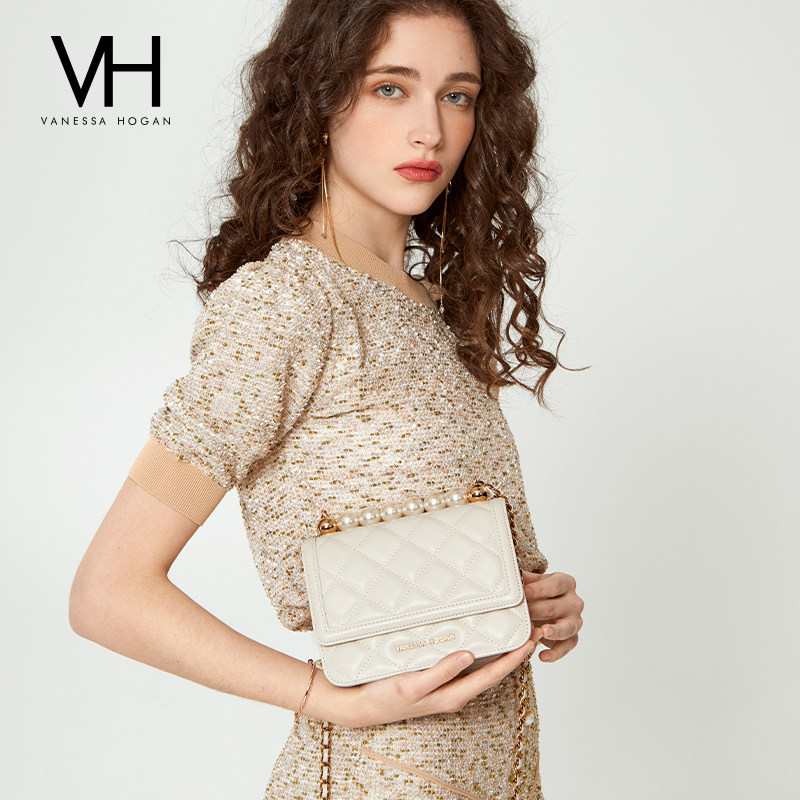 【6期免息】vh 2020新款潮菱格链条包 vanessahogan女士包袋