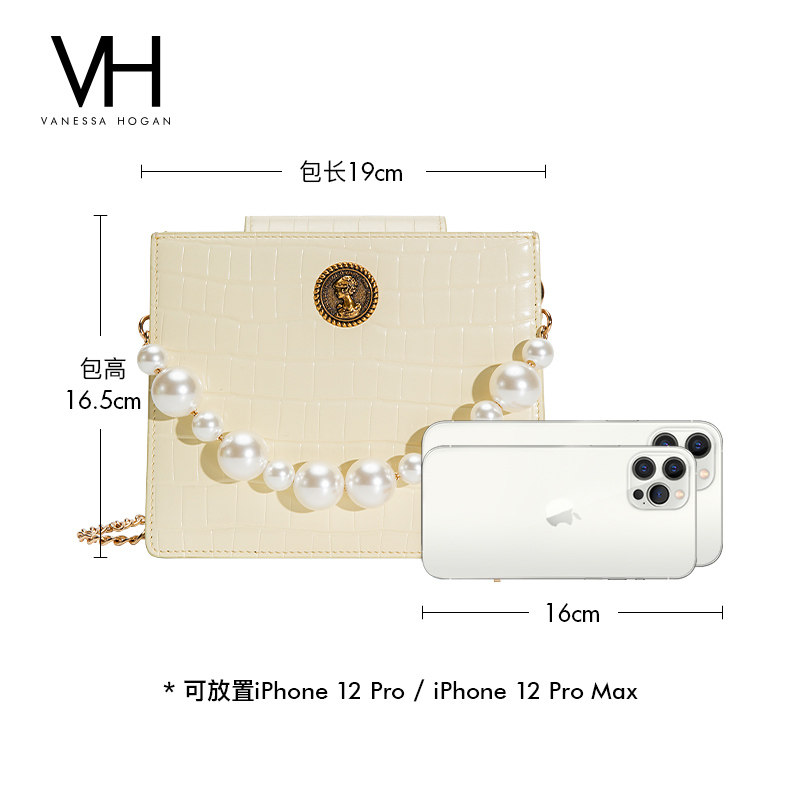 vh新款斜挎手拎小方包夏季链条包 vanessahogan女士包袋