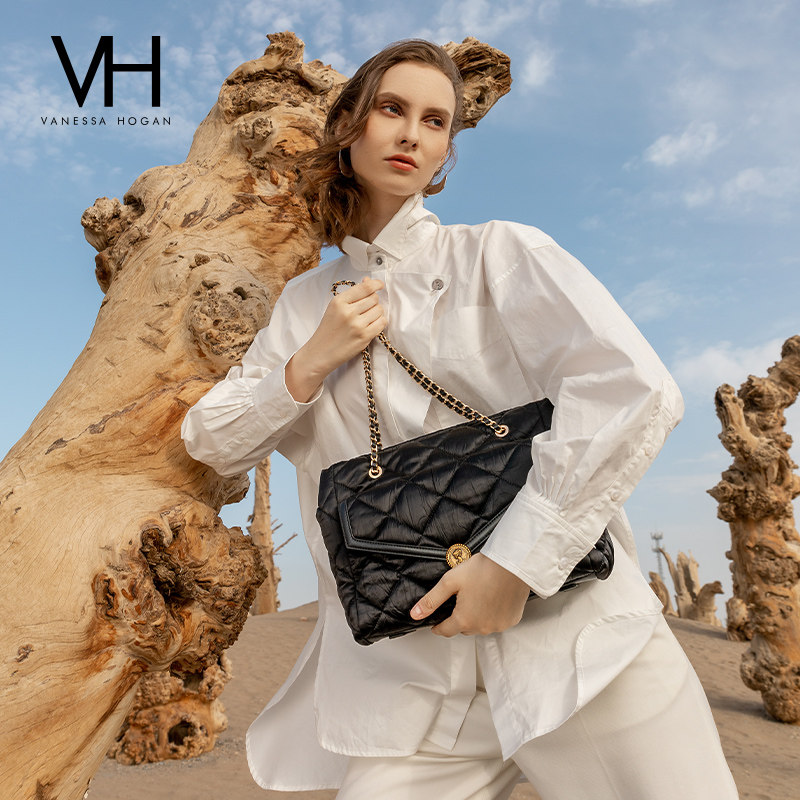 vh 2022新款高级感轻奢百搭单肩包 vanessahogan女士包袋