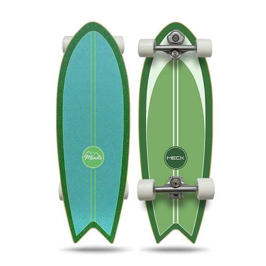Meck陆地冲浪板滑板女初学者专业板路冲板滑板车成人运动滑雪单板