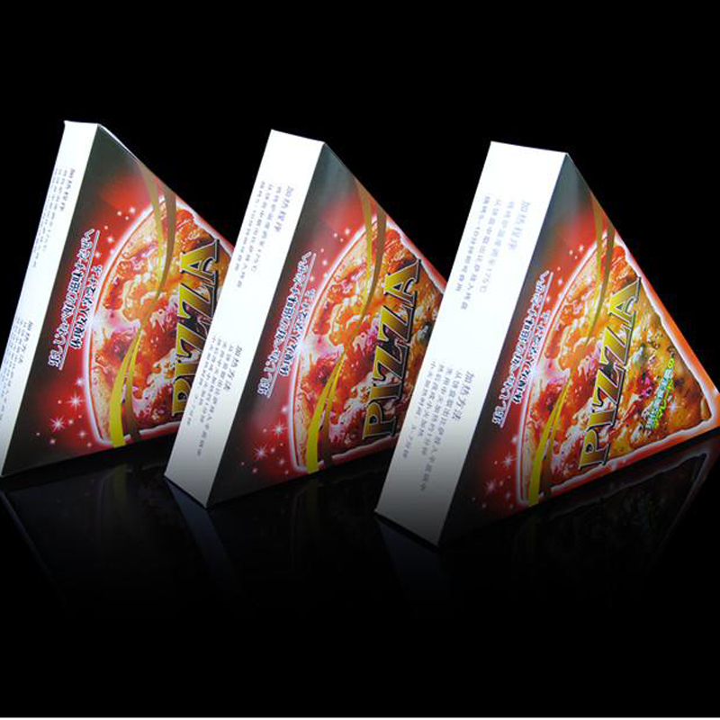 三角比萨打包盒 pizza包装盒点心盒匹萨盒彩色三角披萨盒子外卖盒 - 图0