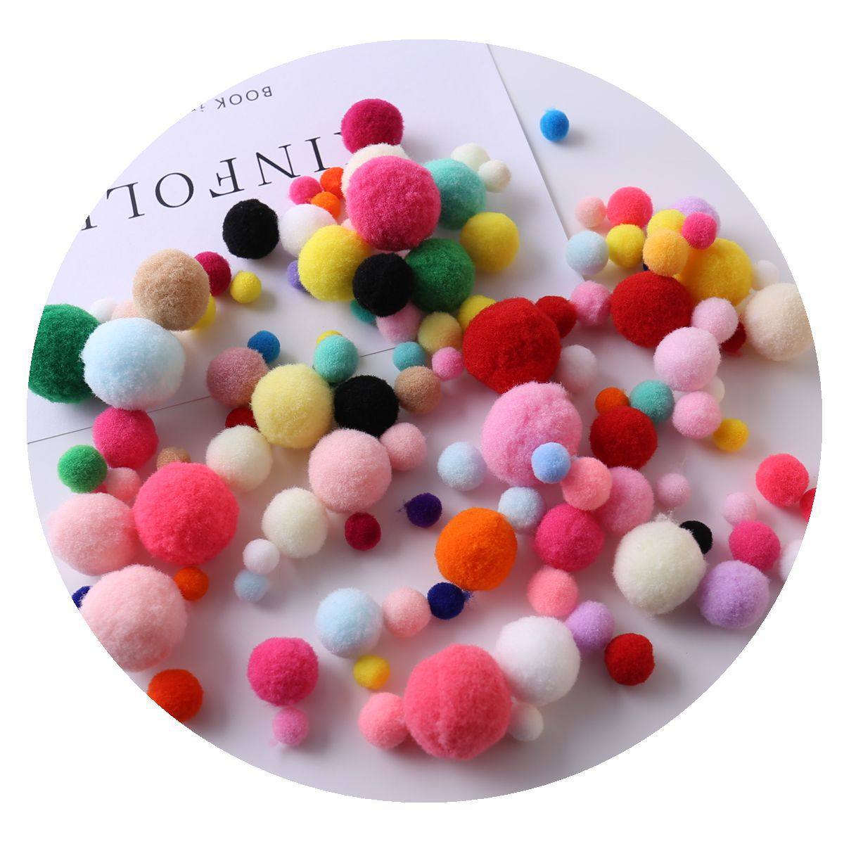 高弹混装彩色小毛球diy创意手工制作毛绒球大小混合美术材料装饰,淘宝优惠券,粉丝福利购,淘宝优惠卷
