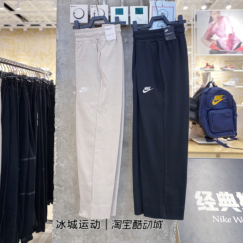 正品Nike耐克裤子女夏新款运动休闲针织直筒九分中长裤DA6165-010-图0