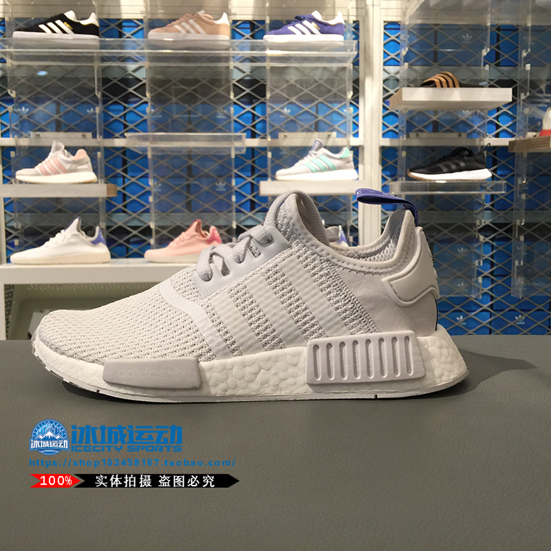 正品adidas阿迪达斯三叶草女鞋NMD_boost运动跑步鞋B37648 S76004