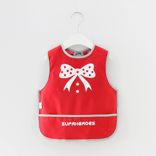 Детский летний фартук, тонкая детская водонепроницаемая юбка, майка топ без рукавов, нагрудник, анти-грязь, сзади на завязках