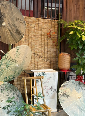 油纸伞防雨水墨古风道具晴雨两用新中式配旗袍汉服拍照伞战国袍伞