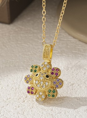 轻奢可旋转式吊坠锁骨项链