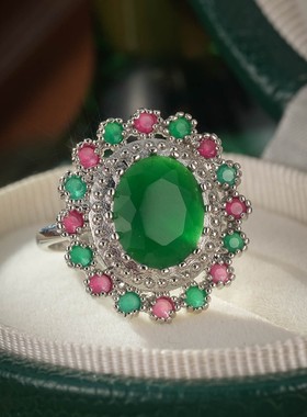 复古宫廷风富贵花女士指环戒