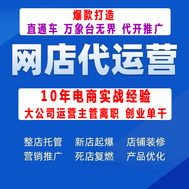 淘宝代运营纯提成个人天猫指导整网店铺万相台推广托管优化新开店-图0