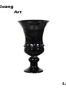 大广 现代轻奢样板房客厅茶几玻璃花瓶高级感氛围感组合搭配摆件