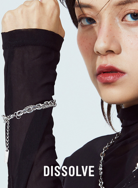 DISSOLVE男女情侣钛钢项链