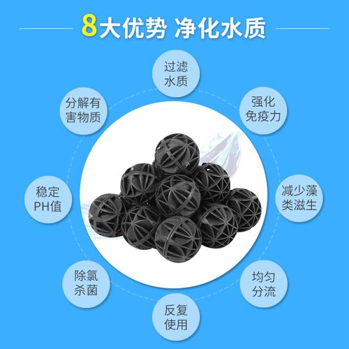 生化球滤材鱼菜共生系统净水生物球锦鲤鱼池过滤材料养虾过滤球 - 图0