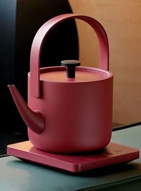 小提红色电热水壶不锈钢家用泡茶