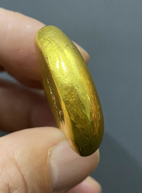 五帝腰花金锭金饼金元宝古董道具装饰品仿古黄铜鎏金砖金条摆件