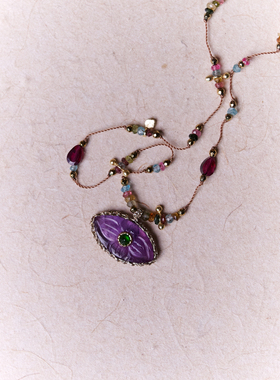 RoomSERVICEIRIS紫水晶吊坠项链