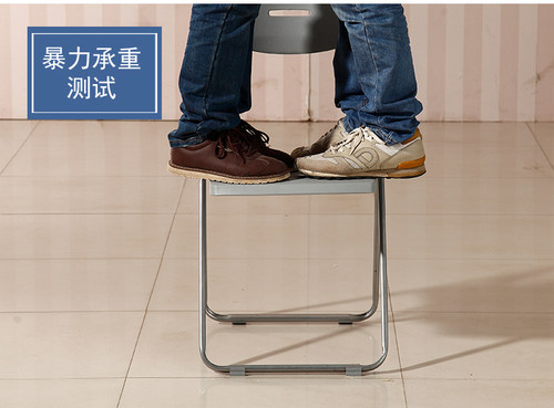 塑料椅会议折叠椅带写字板学生培训椅简约现代加厚办公椅靠背椅 - 图2