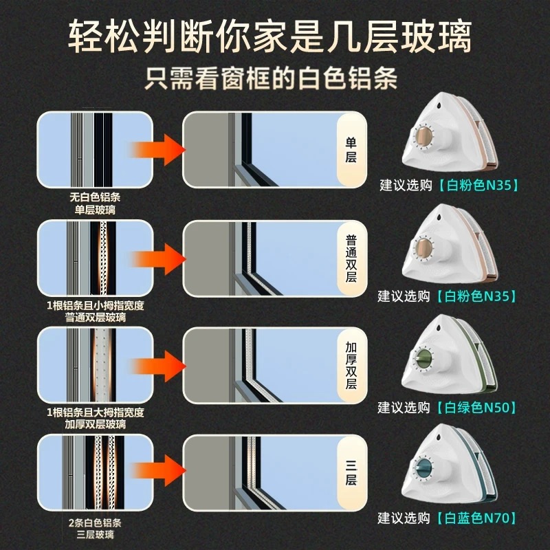 双层擦玻璃神器高层窗外2024新款家用双面洗窗户家政清洁工具专用