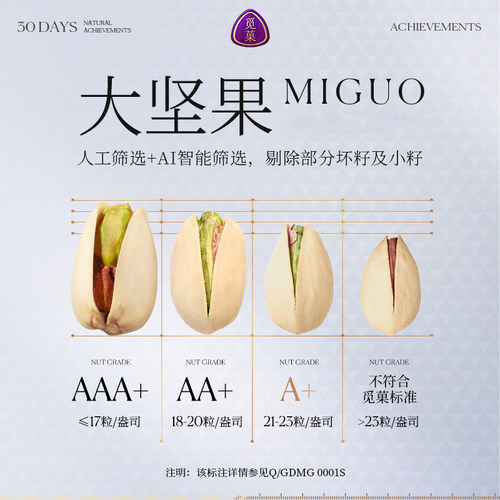 觅菓美国大开心果A+原香味无添加新货健康休闲坚果零食大罐装500g - 图2