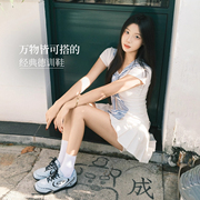 【王俊凯同款】骆驼月牙德训鞋情侣款厚底板鞋阿甘鞋休闲运动鞋女