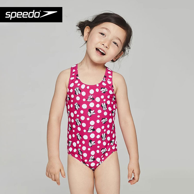 Speedo/速比涛婴幼儿连体泳衣女童婴儿游泳习泳泳衣小女孩泳衣-图0