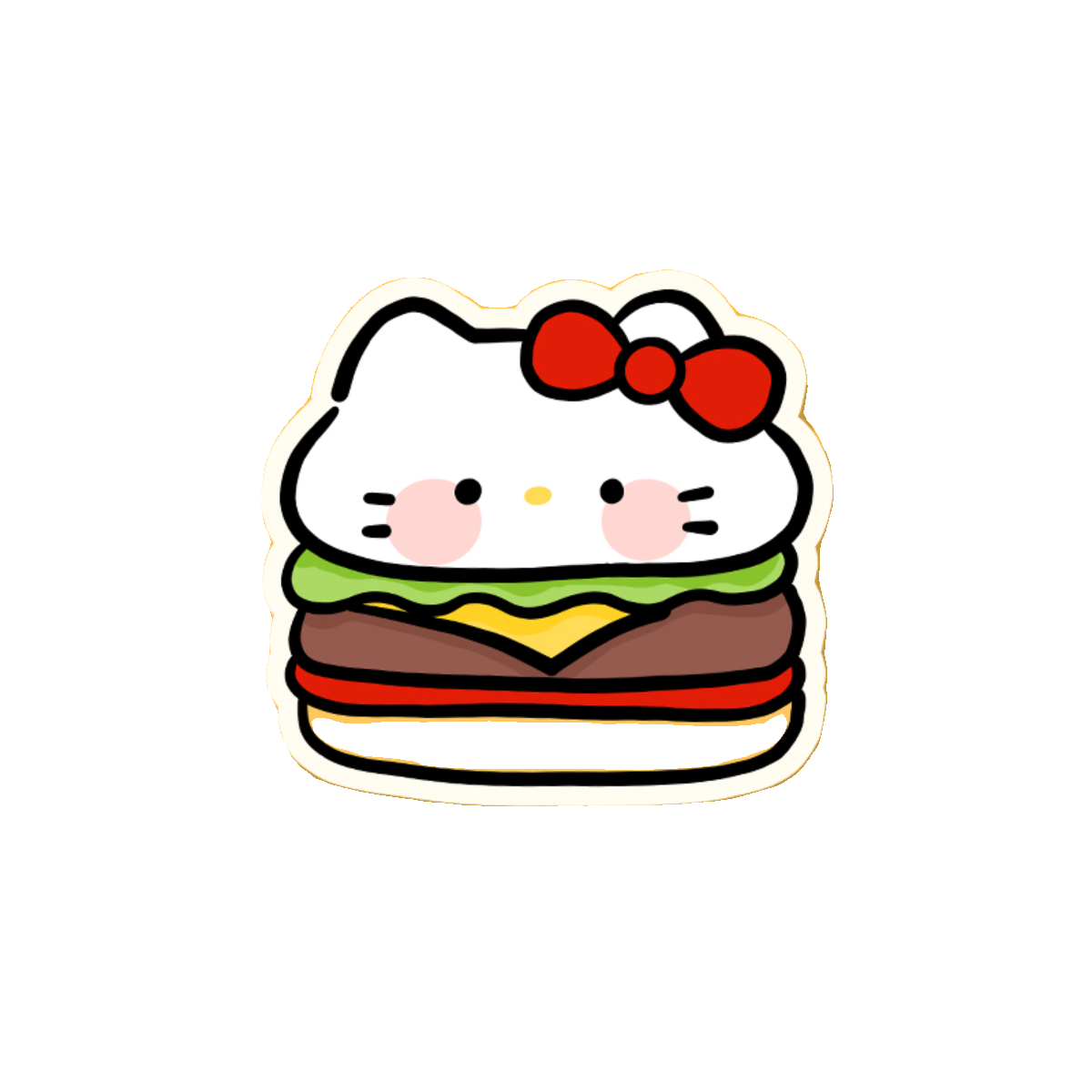 ins鼠标垫简约可爱办公游戏胶垫橡胶加厚防滑卡通Kitty汉堡薯条