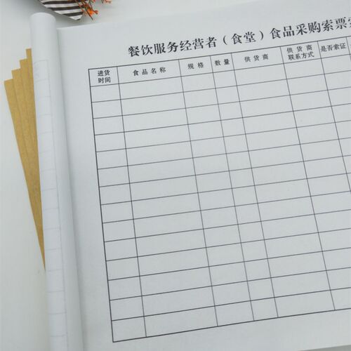 2本6.9包邮食品台账本 餐饮单位食堂采购索证索票验收台账登记本 - 图2