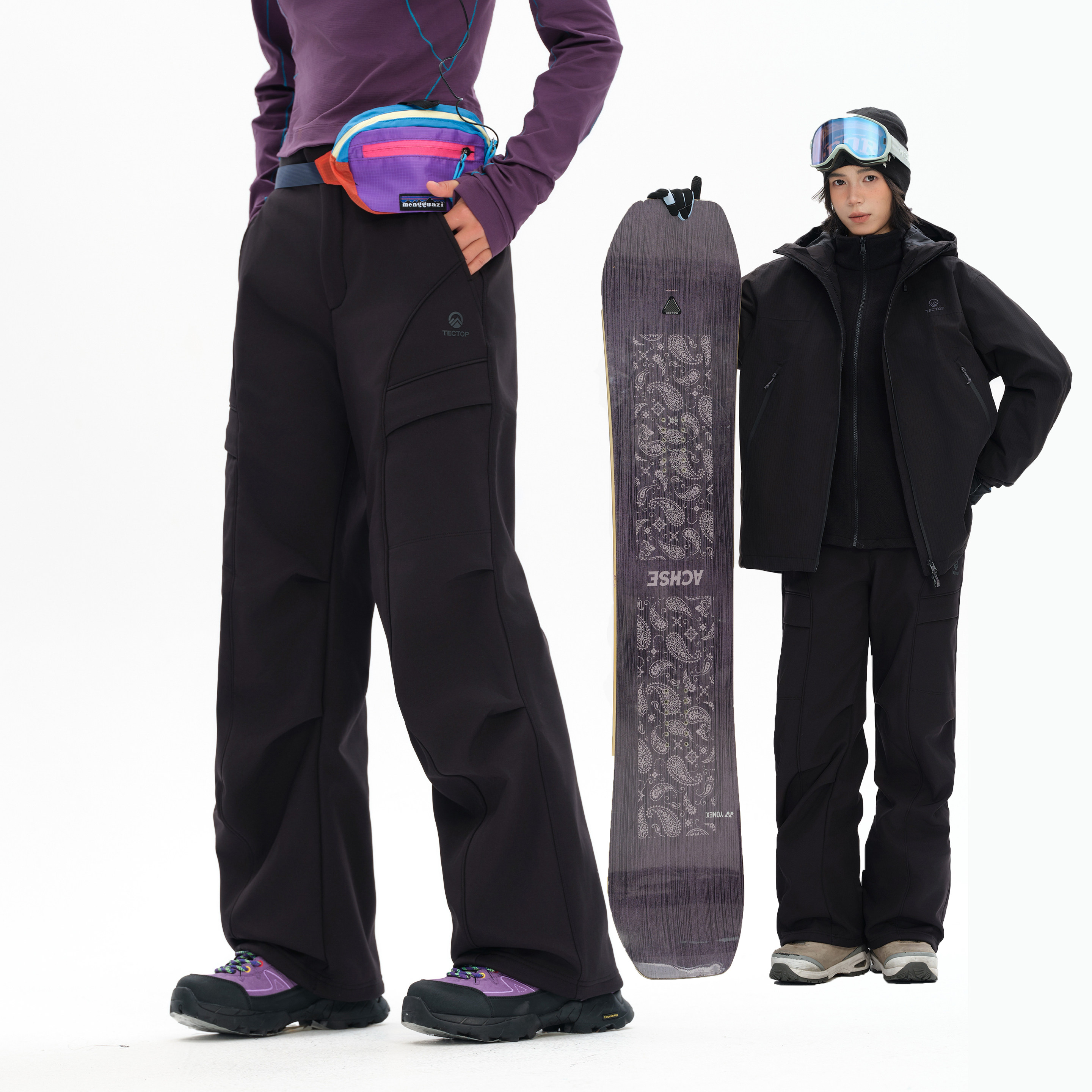 面包与好天气户外防风防泼水软壳冲锋裤女款工装裤加绒徒步长裤男,淘宝优惠券,粉丝福利购,淘宝优惠卷