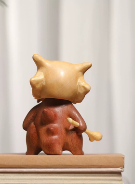 卡拉摆件实木质创意神奇宝贝家居桌面装饰治愈高档手工送朋友礼物