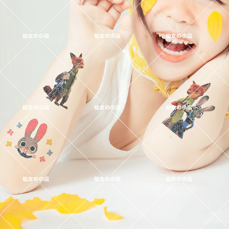 Zootopia Waterproof Cartoon Decorative Tattoo Sticker