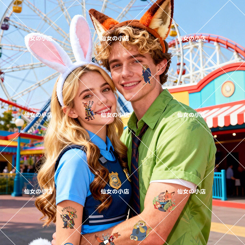 Zootopia Waterproof Cartoon Decorative Tattoo Sticker