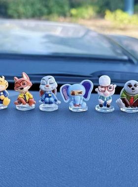 疯狂动物城联名限量肩靠肩手办盲盒公仔-尼克朱迪盲盒车载摆件