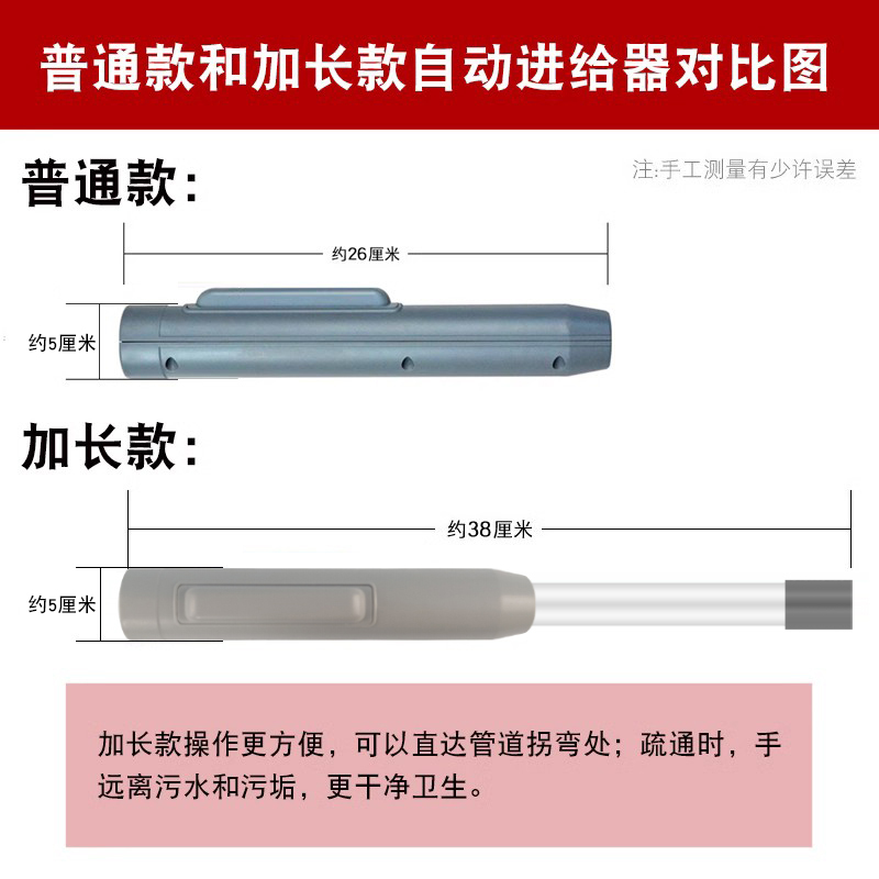 管道疏通机捅下水道工具马桶疏通神器厨房地漏手持弹簧自动进给器